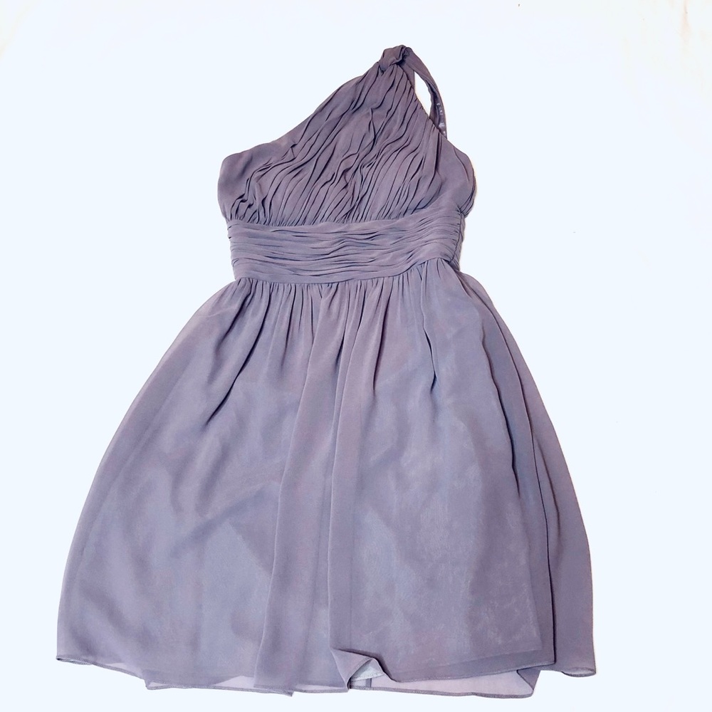 Formal/Wedding Gray Donna Morgan Womens Rhea Short One Shoulder Dress
